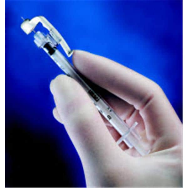 SafetyGlide Insulin Syringe/Needle 30gx5/16" 0.5cc Tan Sfty Shld LDS 4X100/Ca