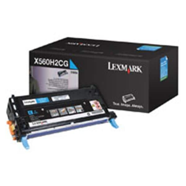 Lexmark X560H2CG High-Yield Cyan Toner Cartridge Ea