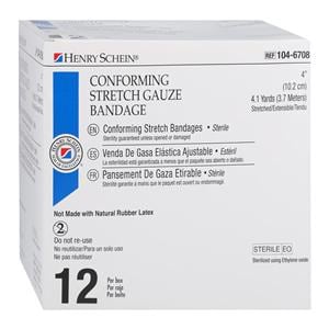 Conforming Bandage Gauze 4"x4.1yd Sterile 12/Bx, 8 BX/CA
