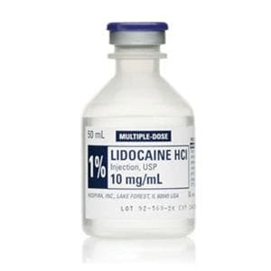 Lidocaine HCl Injection 1% MDV 50mL 25/Bx