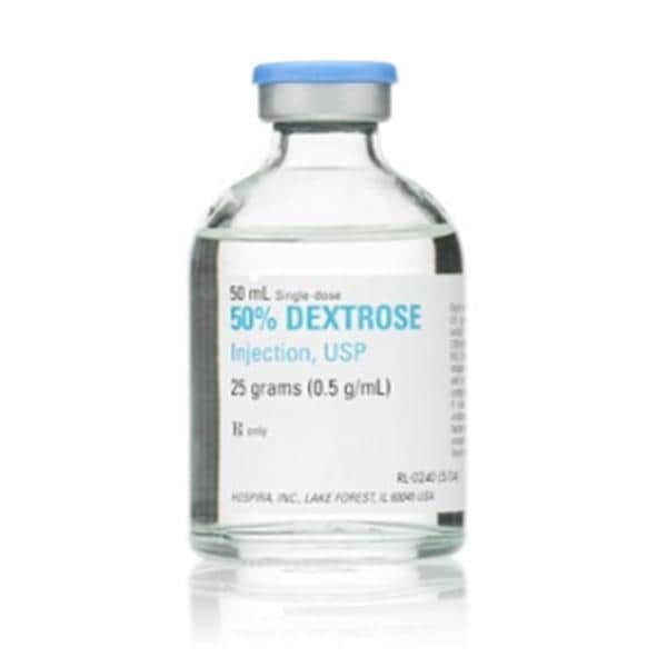 Dextrose 50% Injection PF FTV SDV 50mL 25/Bx