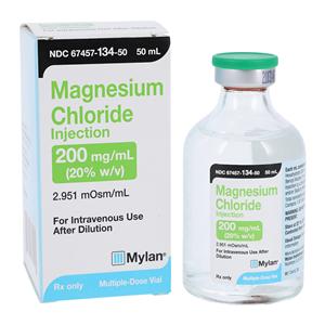 Magnesium Chloride Injection 200mg/mL MDV 50mL Ea