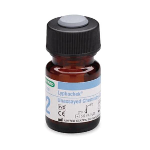 Lyphochek Unassayed Chemistry Level 2: Abnormal Control 25x5 Lyo f/ Anlyz 25/Bx