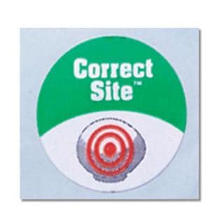 Correct Site Surgical site marking Sticker 1" Green/White Sterile