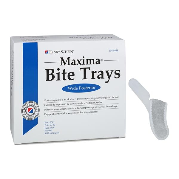 Maxima Bite Trays Dual Arch Posterior Wide 50/Bx