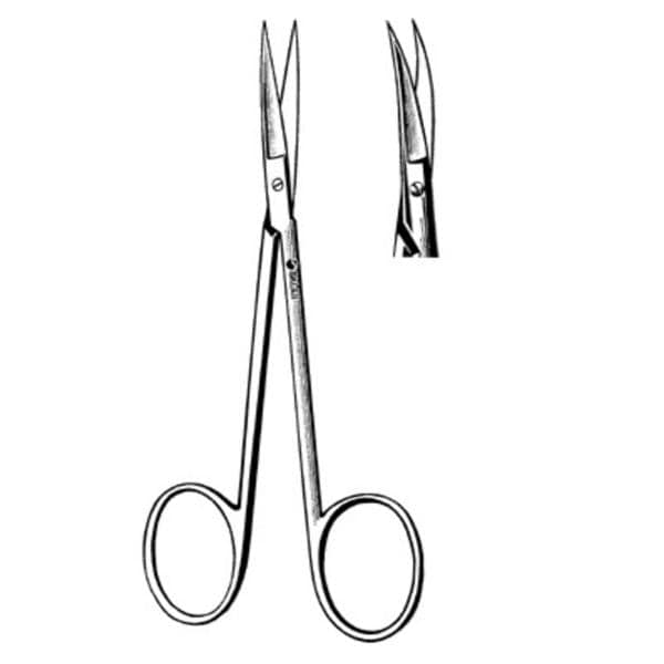 Iris Scissors Curved 4-1/2" Stainless Steel Non-Sterile Reusable Ea