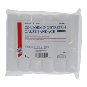 Conforming Bandage Gauze 6"x4.1yd 6 Ply Non-Sterile 6/Bg, 8 BG/CA