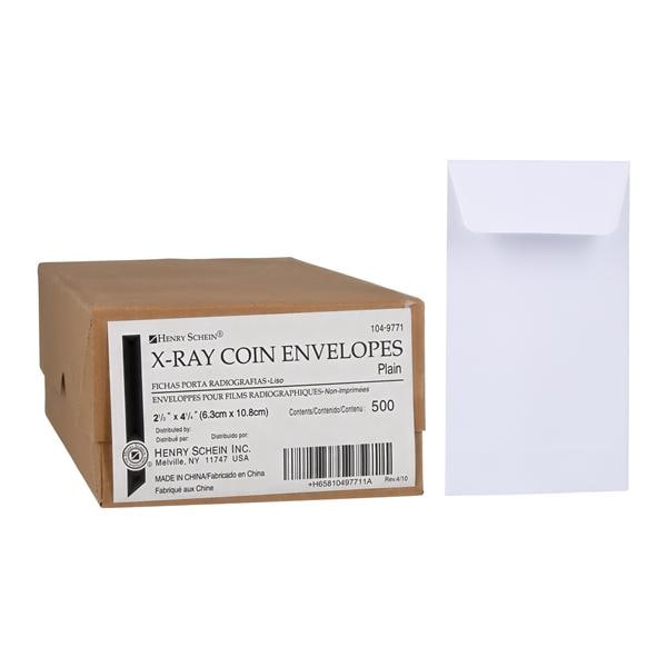 X-Ray Plain Envelopes White 2.5 in x 4.25 in 500/Bx