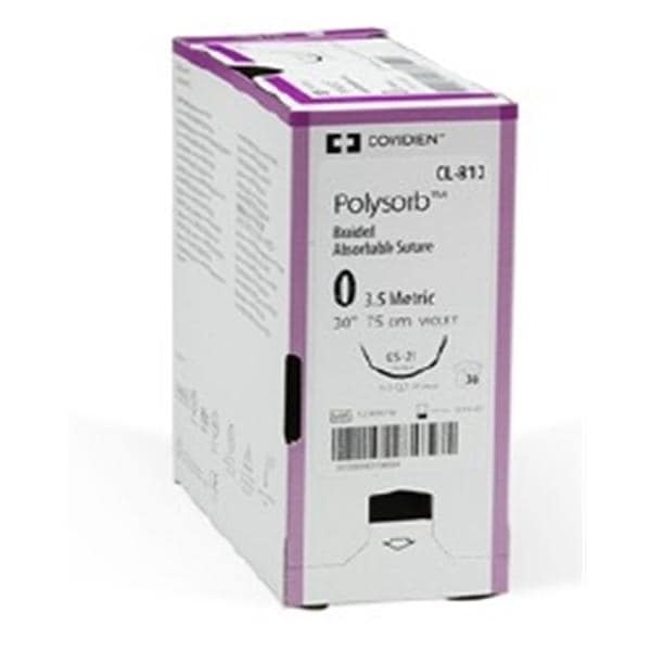Polysorb Suture 4-0 30" Polyester Braid CV-15 Violet 36/Ca