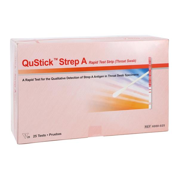 QuStick Rapid Strep A Test CLIA Waived 25/Bx