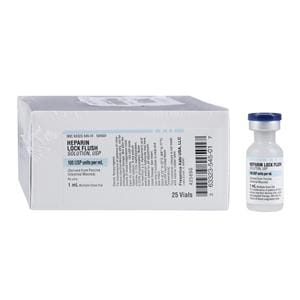 Heparin Lock Flush Injection 100U/mL MDV 1mL 25/Pk