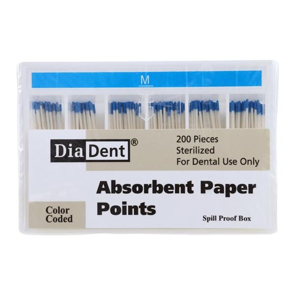 Absorbent Points Medium Blue 200/Bx