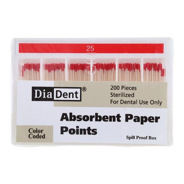 Absorbent Points Size 25 Red 200/Bx