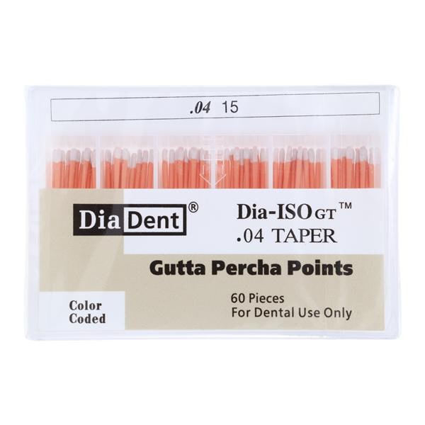 Dia-ISOGT Hand Rolled Gutta Percha Points Size 15 White 60/Bx