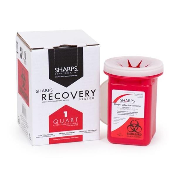 Recovery Mailer System 1qt Red 4-1/2x4-1/2x7" Plastic Ea