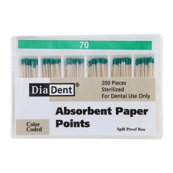 Absorbent Points Size 70 Green 200/Bx