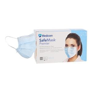 Safe+Mask Premier Mask ASTM Level 1 Blue 50/Bx