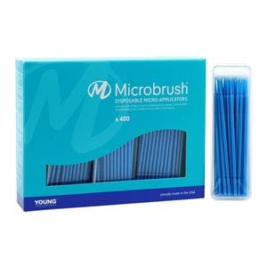 Microbrush Plus Bendable Micro Applicator Blue 400/Pk