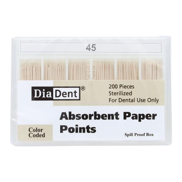 Absorbent Points Size 45 White 200/Bx