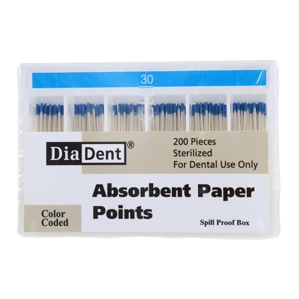 Absorbent Points Size 30 Blue 200/Bx