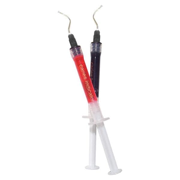 Caries Indicator 1 mL Red Syringes With 20 Sol-u-Flo Tips 4/Pk