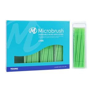 Microbrush Plus Bendable Micro Applicator Green 400/Pk, 24 PK/CA