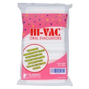 Hi-Vac 2-in-1 HVE Tips Vented / Nonvented White 100/Bg