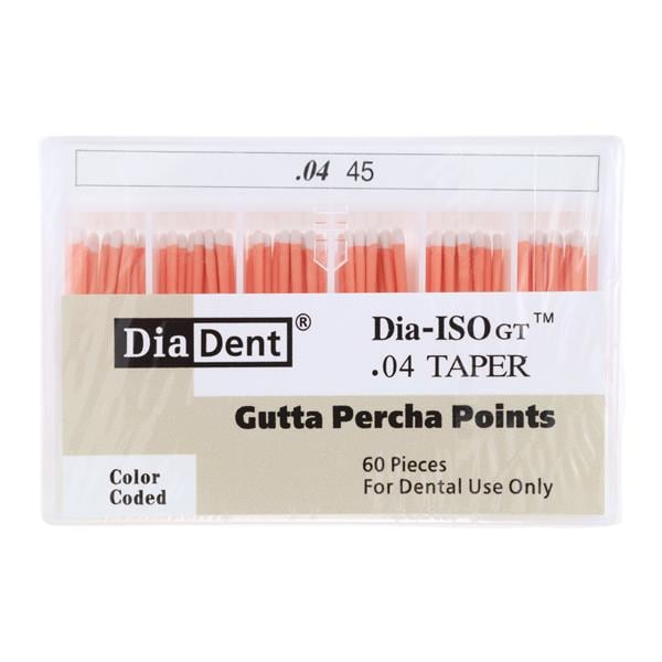 Dia-ISOGT Hand Rolled Gutta Percha Points Size 45 White 60/Bx