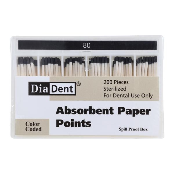 Absorbent Points Size 80 Black 200/Bx