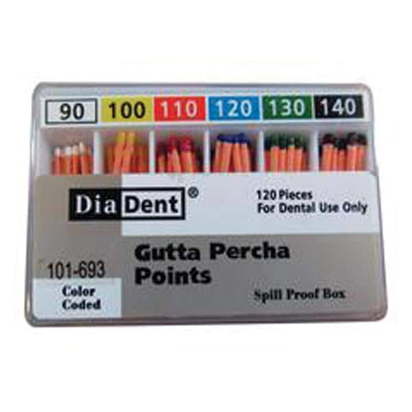 Hand Rolled Gutta Percha Points Assorted Size 90-140 120/Bx
