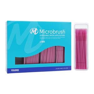Microbrush Plus Bendable Micro Applicator Pink 400/Pk