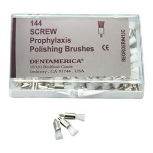 Tapered Prophy Brushes Screw Type White 144/Pk