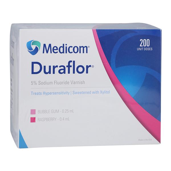 Duraflor Fluoride Varnish Unit Dose 5% NaF 0.25 mL Bubblegum 200/Bx