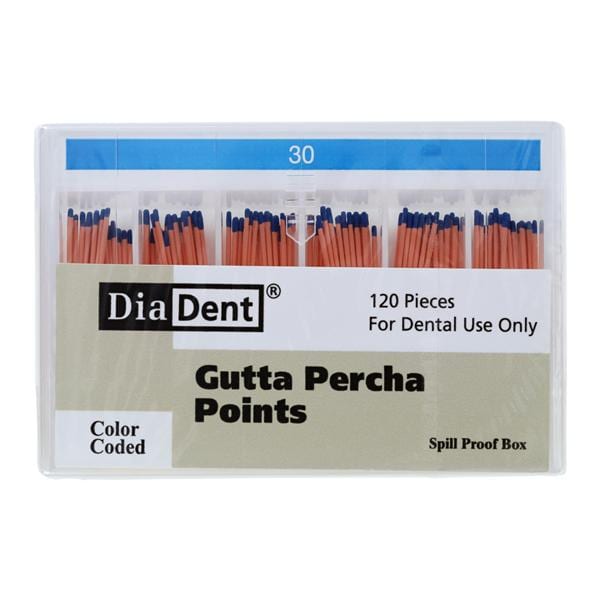 Hand Rolled Gutta Percha Points Size 30 Blue 120/Bx