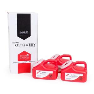 Recovery Mailer System 1gal Red 9x6x7-1/2" Plastic 3/Bx