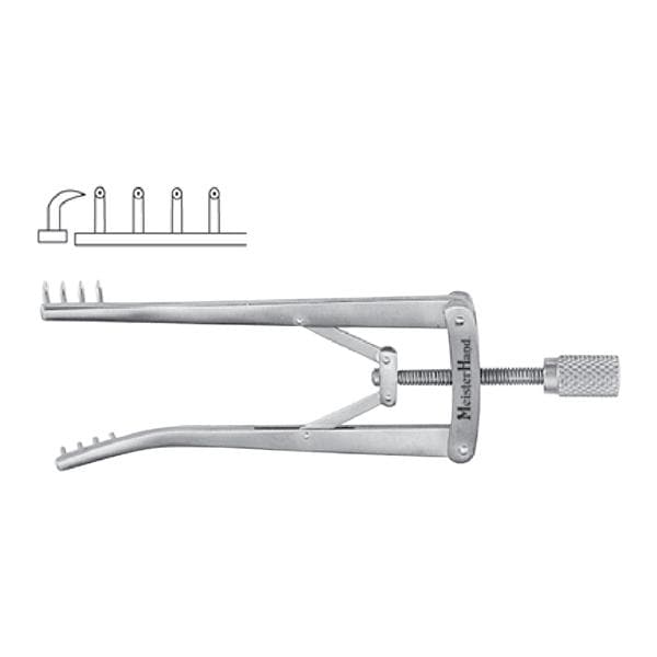 Meister-Hand Alm Retractor 2-3/4" Stainless Steel Ea