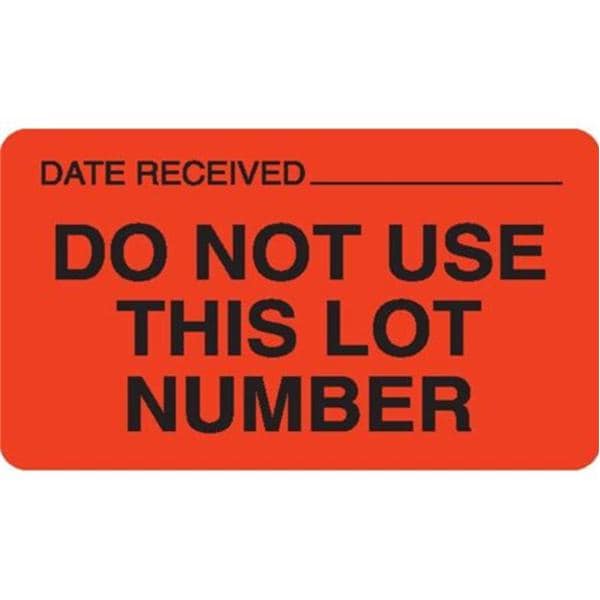 Permanent Label Orange 2-1/2x1-1/2" 1000/RL