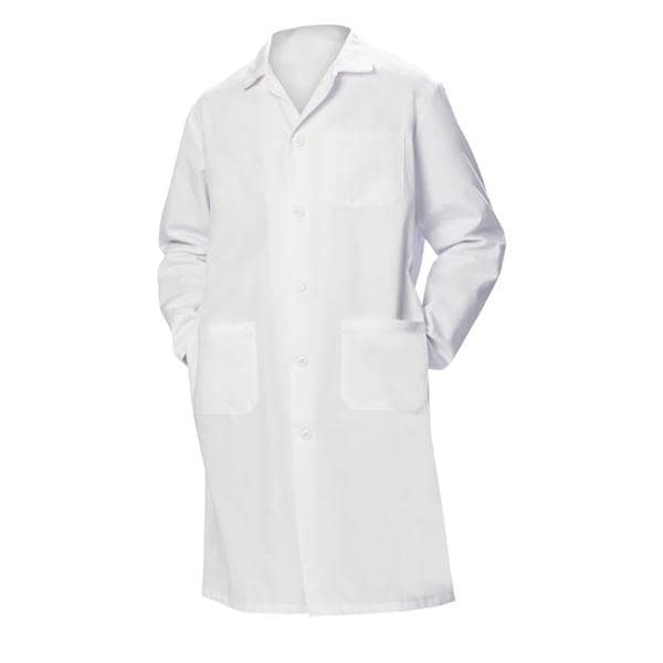 Lab Coat 3 Pockets Long Sleeves White Mens Ea