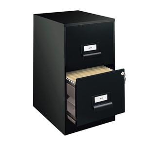 Realspace "Manager's" 2-Drawer Letter File 30% Recycled Black Ea