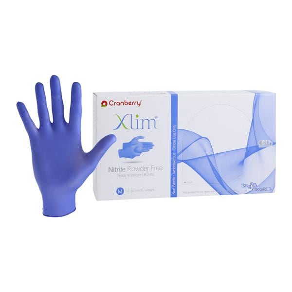 Xlim Nitrile Exam Gloves Medium Dark Blue Non-Sterile