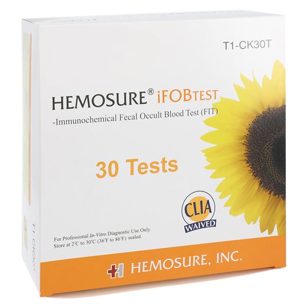 Hemosure iFOB: Immunological Fecal Occult Blood Test Kit CLIA Waived 30/Bx