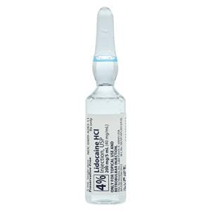 Lidocaine HCl Injection 4% Preservative Free Ampule 5mL 25/Bx