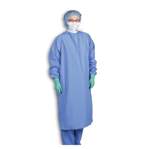 Blockade Surgical Gown 99% Polyester / 1% Carbon X-Large Ceil Blue 12/Ca