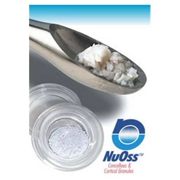 NuOss Cortical Bone Graft Granules Bovine 500-1000 Mincrons 0.8 cc Ea