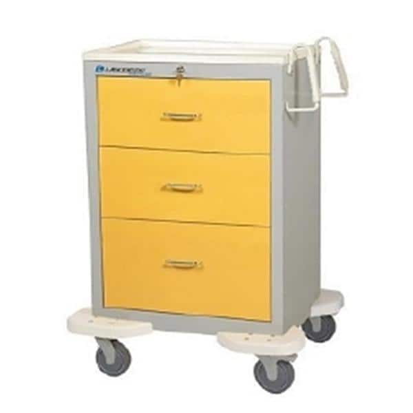 Isolation/Medication Cart 25x32x46-1/4" (4) 5" Swivel Caster/2 Locking