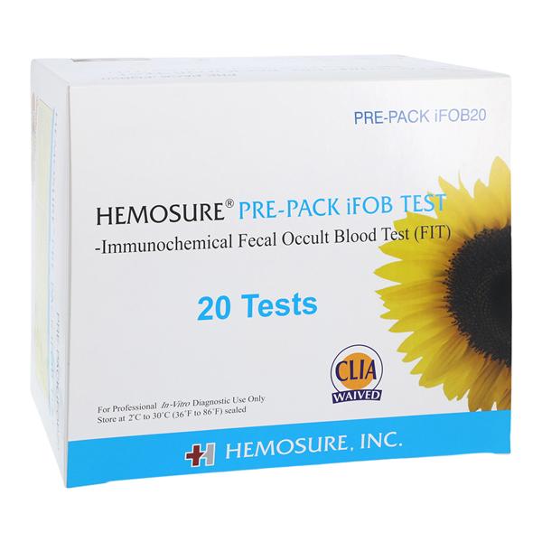Hemosure iFOB: Immunological Fecal Occult Blood Test Kit CLIA Waived 20/Bx