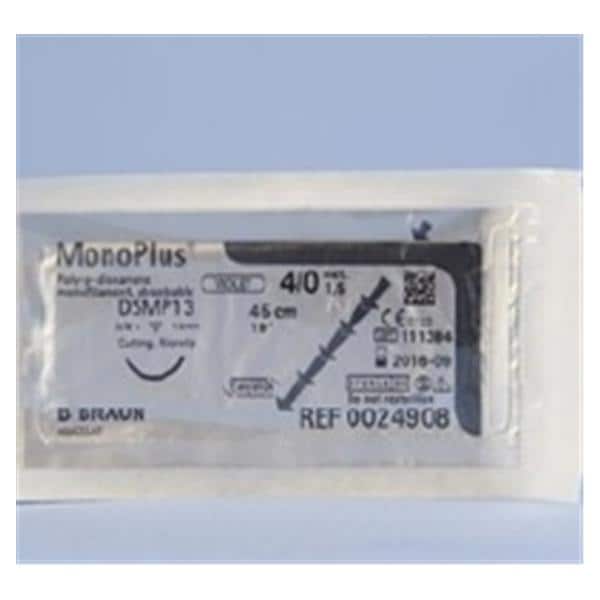 Monoplus Suture 4-0 18" Polydioxanone Monofilament DSMP13 Violet 36/Bx