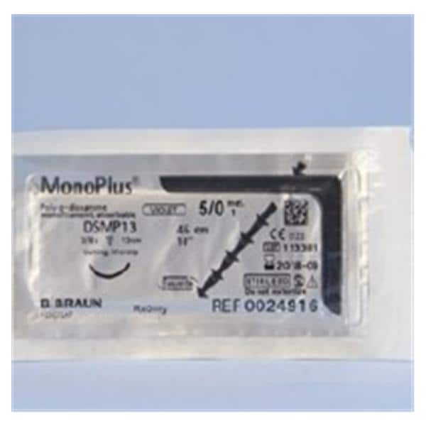 Monoplus Suture 5-0 18" Polydioxanone Monofilament DSMP13 Violet 36/Bx