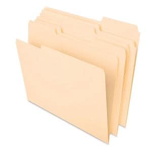 Oxford 1/3-Cut File Folders Letter Size Manila 100/Bx