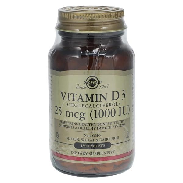 Vitamin D-3 Supplement Tablets Kosher 1000IU 180/Bt